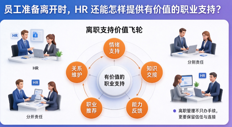 员工准备离开时,HR 还能怎样提供有价值的职业支持?(图1) 员工准备离开时,HR 还能怎样提供有价值的职业支持?(图1)