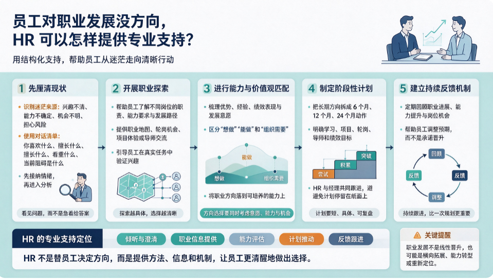 员工对职业发展没方向，HR 可以怎样提供专业支持？(图1)