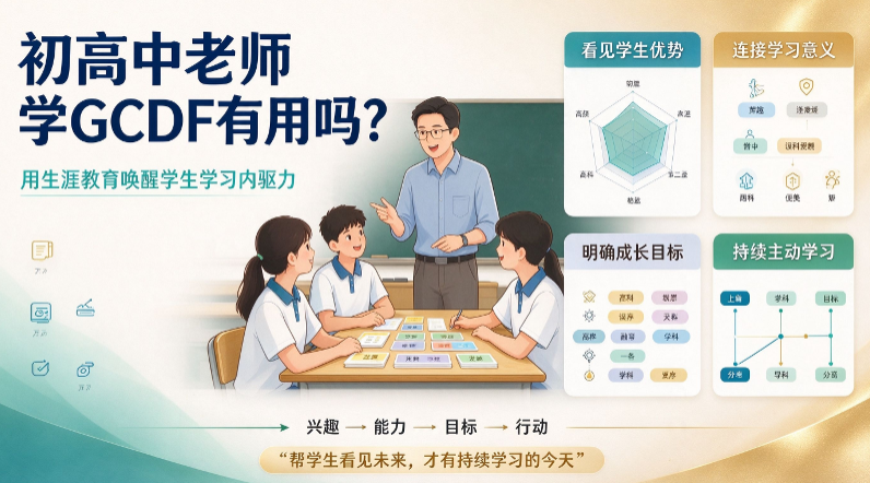 初高中老师学 GCDF 有用吗？用生涯教育唤醒学生学习内驱力(图1)